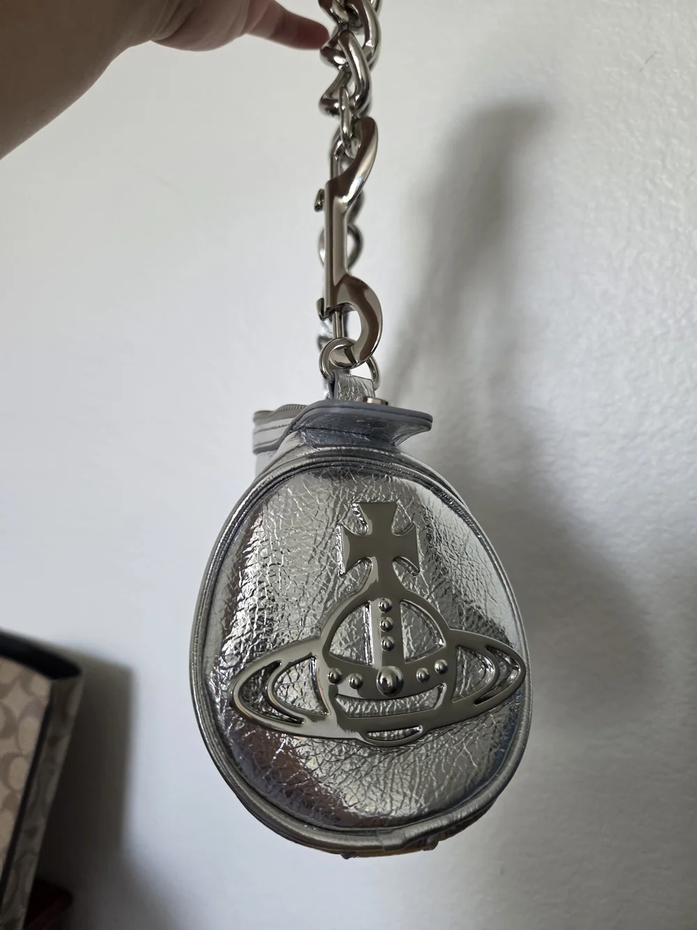 Vivienne Westwood Metallic Silver Chain Shoulder Bag
